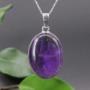 Amethyst Oval Cabochon Pendant