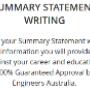 Summary Statement Writing