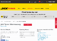 JAX Tyres Warrawong's website