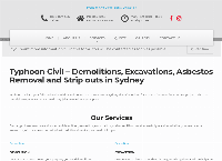 Typhoon Civil Demolition & Excavation's website