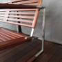 Stainless steel and jarrah outdoor setting. All timber and stainless steel has been recycled