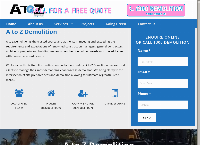 A to Z Demolition's website