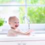 The baby shower simply attaches to the kitchen faucet or existing shower arm making it easy to bath baby.