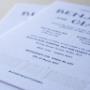 Uploaded by visitor on 26/6/2018 - Letterpress printed wedding invitation.