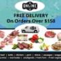 Orders over $150 Free Delivery