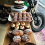 Doughnuts stuffed with lemon curd, chocolate orange muffins, carrot toffee walnut cupcakes, & more.