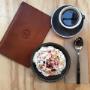 Morning granola with freeze dried raspberries and whipped yoghurt.