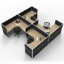 Zen Screen Hung Workstation Desk