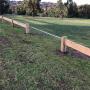 Emergency gate installed on a public oval.