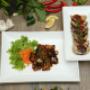 Crispy Tofu with Black Pepper Sauce and Salt and Pepper Eggplant