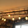 Rustic style light fitting that we designed, made & installed using low energy LED globes.