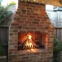 Exterior fireplace