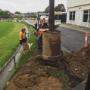 Boring piles for cricket ground light poles