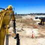 Drilling bored piers through solid rock for the new KFC Craigieburn