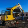 Drilling post holes through rok for Aitken Hill Community Centre