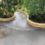 new concrete pathway for a garden entrance to home