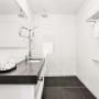 Vanity in bathroom