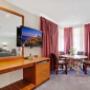 Spacious room with flat-screen television