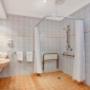 Luxurious bathroom with upscale bath amenities