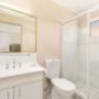 Vanity in bathroom