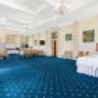 Banquet meeting room with audiovisual equipment