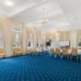 Banquet meeting room with audiovisual equipment