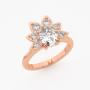 bespoke asymmetrical design set in rose gold