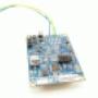 Close-up of the SM2400 module by Semitech Semiconductor, featuring advanced circuit design and multicolored connected wiring for integration into power line communication systems.
