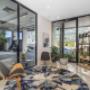 Spacious lobby with sitting area