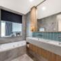 Vanity in bathroom