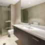 Vanity in bathroom