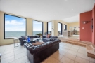 Views of the sea from the lounge and kitchen at Casita Alegre