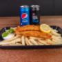 Fish and chips served at Coffee & Dreams on Gouger Street, Adelaide, available as a casual lunch or takeaway food option.