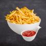 Large chips from Coffee & Dreams in Adelaide CBD, available as a side with burgers, fish and chips, or takeaway meals.