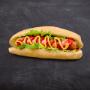 Kransky hot-dog from Coffee & Dreams in Adelaide CBD, available for quick lunch, takeaway, or casual cafe dining.