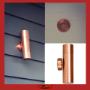 Copper outdoor lighting installed