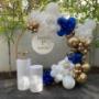 LUX Package includes; Balloons, Backdrop, Plinth, Cake Stand and custom message Hire.