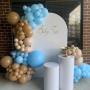 LUX Package includes; Balloons, Backdrop, Plinth, Cake Stand and custom message Hire.