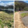 Before and after, bobcat, recycled roadbase, driveway improvement