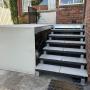 Original deck before balustrades on opposite side