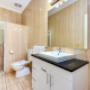 Vanity in bathroom