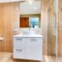 Vanity in bathroom