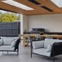 Outdoors Domain BBQ kitchen featuring Black Gasmate Nova Series built in BBQ
