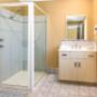Vanity in bathroom