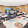 Enjoy breakfast in this seating area