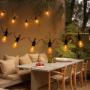 Bright Solar String Light Edison 12 Outdoor Decoration Warm White Bulbs – Sunny Bunny Solar Australia