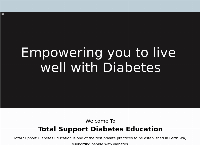 Total Support Diabetes Education (Highclere Specialist Centre)'s website