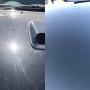 black nissan hi lux bonnet before after