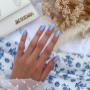 Emperor Matte Sky Blue Coffin Press-on Nails