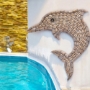 Large Driftwood And Shell Dolphin Wall Art